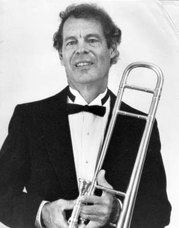 Roy Wiegand and his trombone